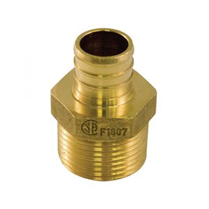 "Adaptateur 1"" PEX x 3 / 4"" mâle"